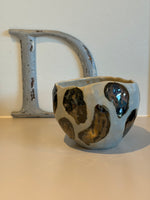 Vase med metallic print